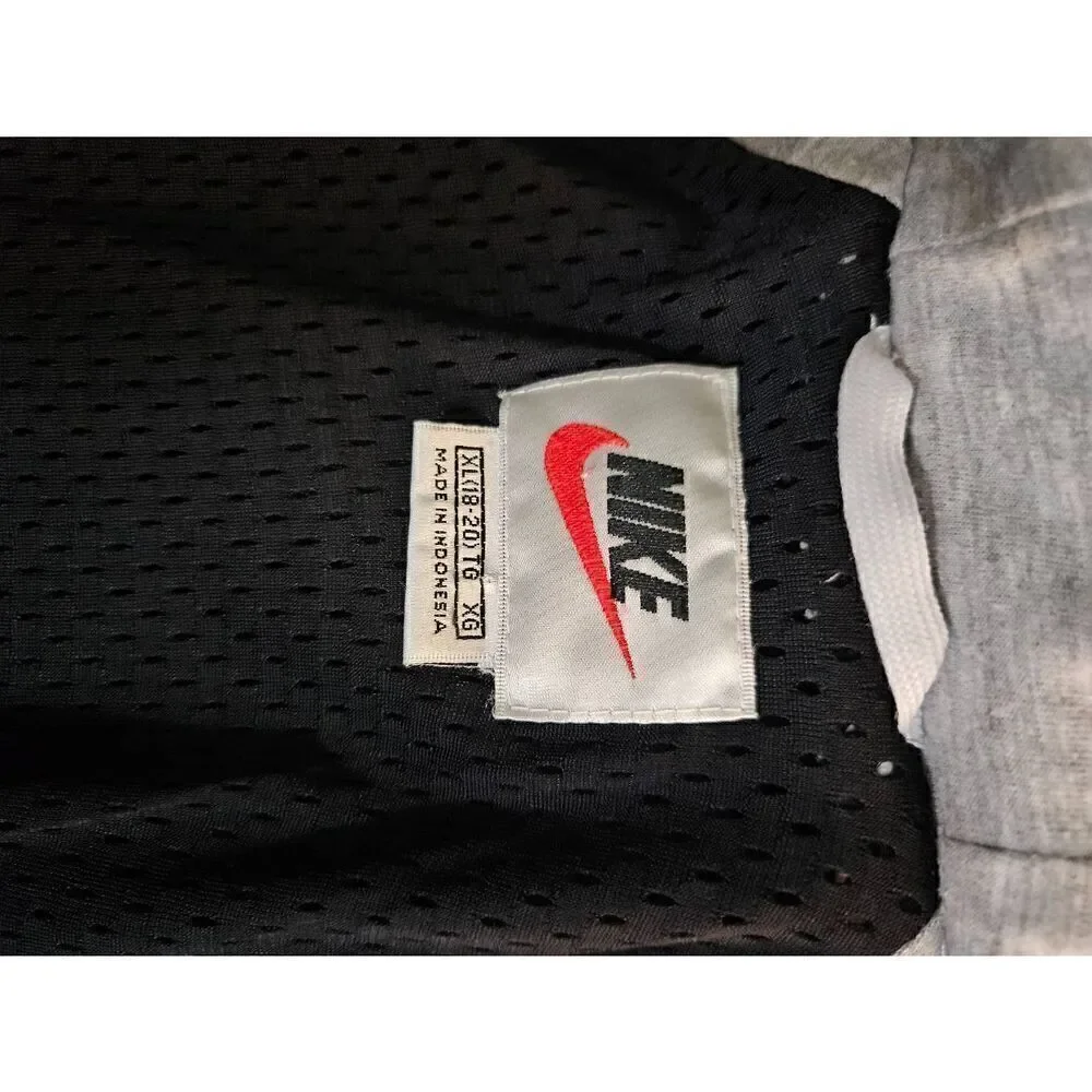 Nike vintage 90's white tag storm fit  hooded windbreaker,  black/white/red. Siz